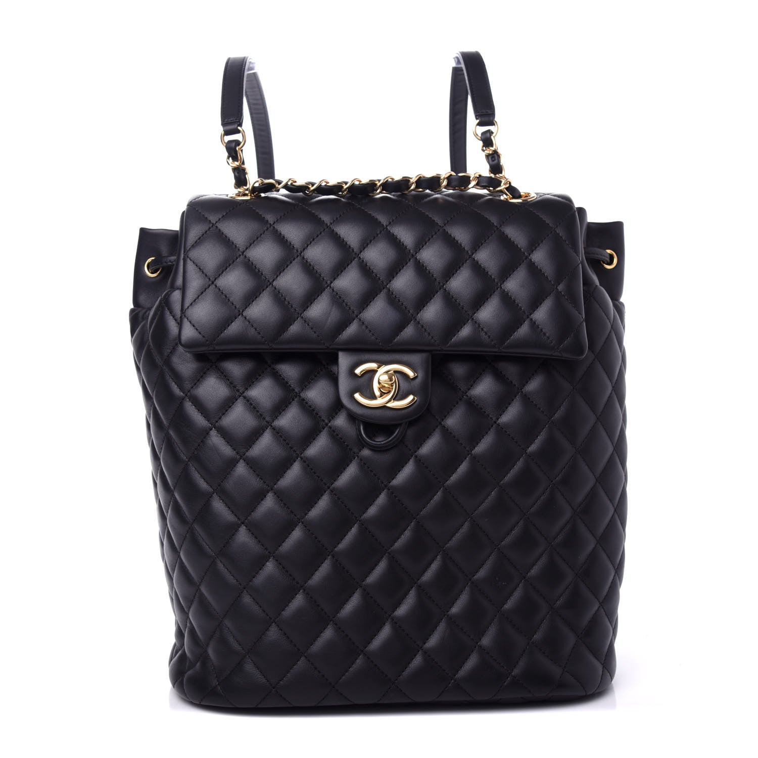 Chanel Calfskin Quilted Large Urban Spirit Backpack Black 1 of 9