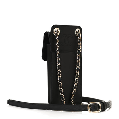 Chanel Calfskin Quilted CC Phone Holder Black 3 of 11