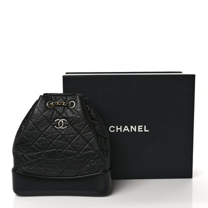 Chanel Aged Calfskin Quilted Small Gabrielle Backpack Black 10 of 10