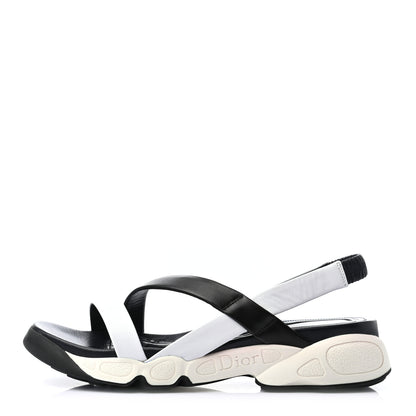 Christian Dior Lambskin Dior Pulse Sandals 39.5 Black Marine 1 of 8