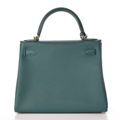 Hermes Togo Kelly Retourne 28 Malachite 5 of 37