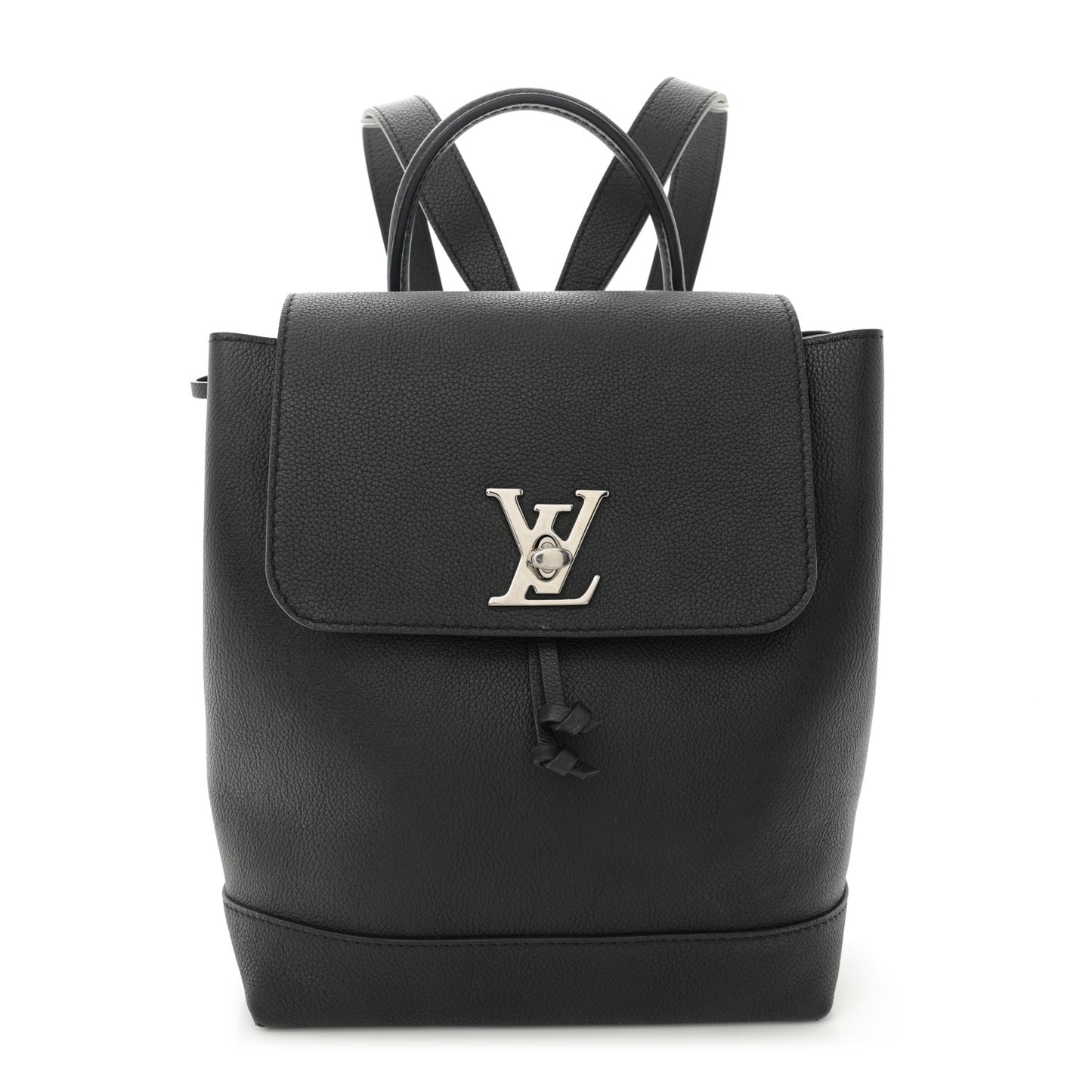 Calfskin Lockme Backpack Black