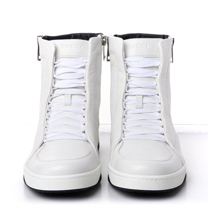 Gucci Calfskin Mens High Top Sneakers 9 White 2 of 11