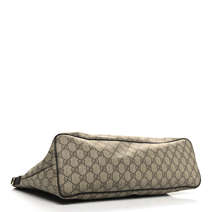 Gucci GG Supreme Monogram Medium Zippered Tote Dark Brown 4 of 15