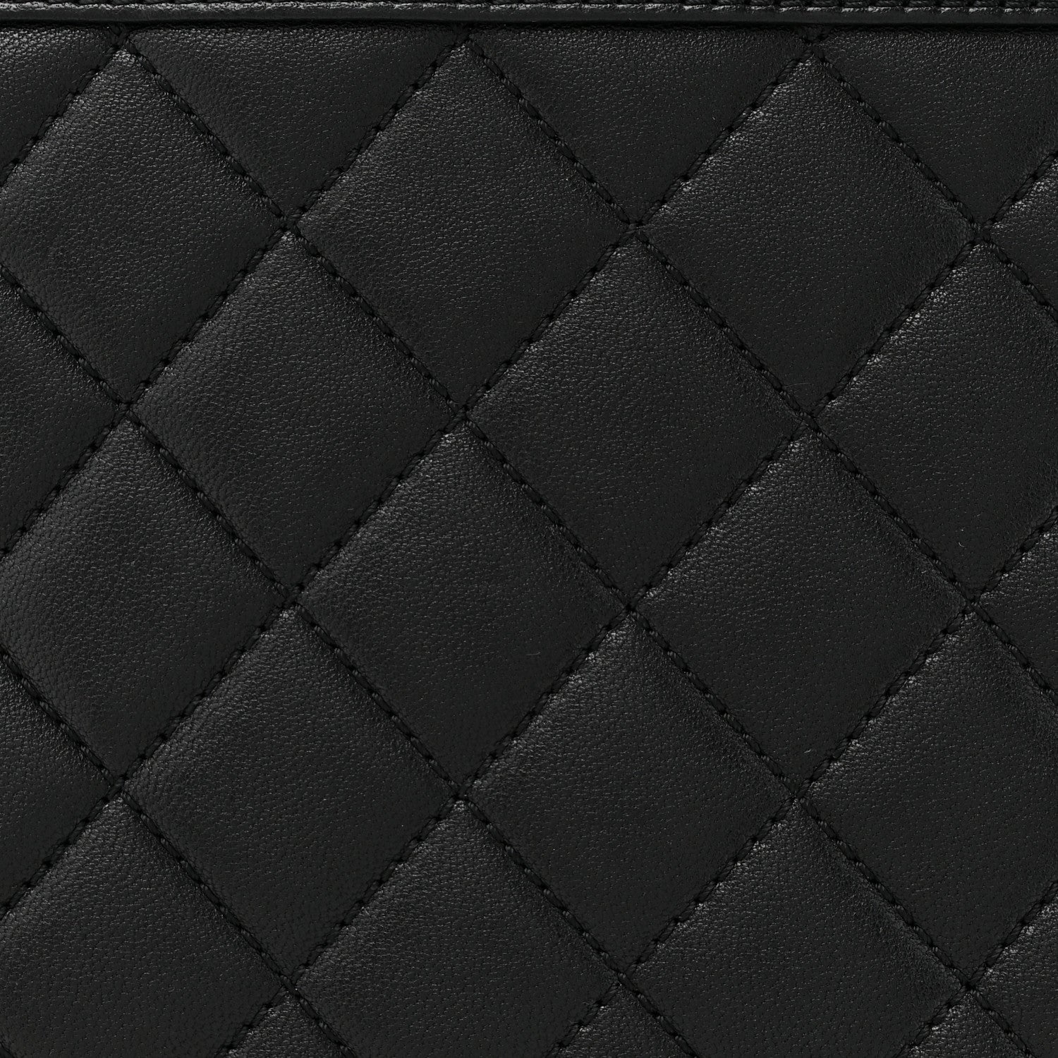 Chanel Sheepskin Quilted Mademoiselle Vintage Shopping Tote Black 8 of 17