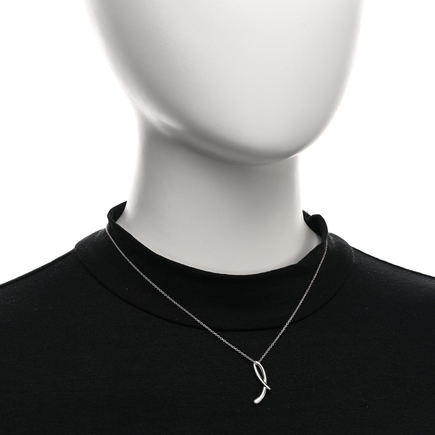 Sterling Silver Elsa Peretti Letter L Pendant Necklace