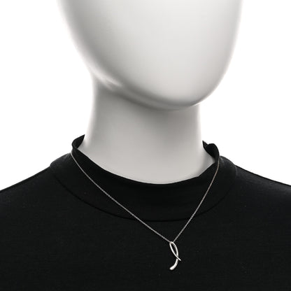 Tiffany Sterling Silver Elsa Peretti Letter L Pendant Necklace 2 of 4