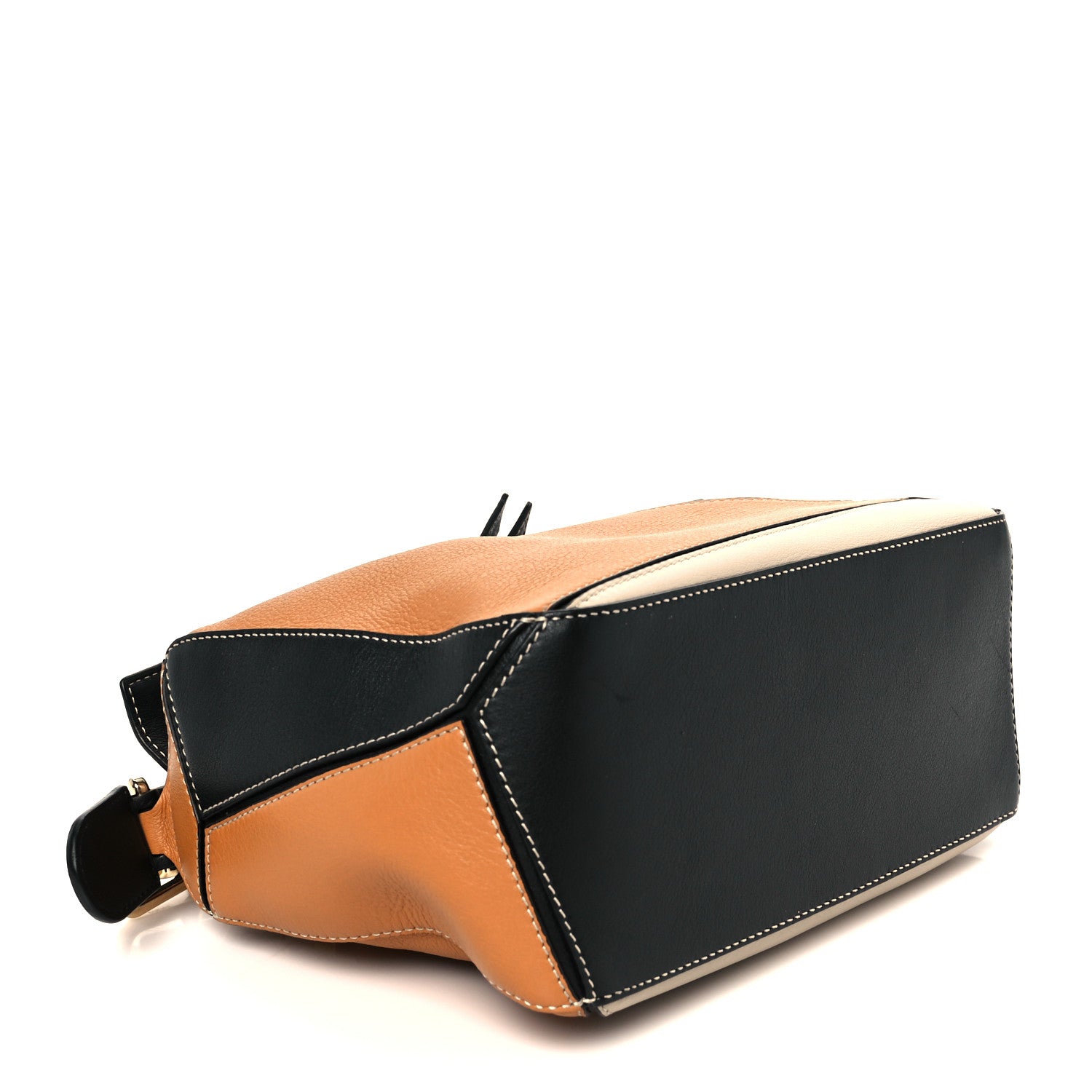 Loewe Calfskin Small Puzzle Bag Amber Light Oat Black 4 of 12