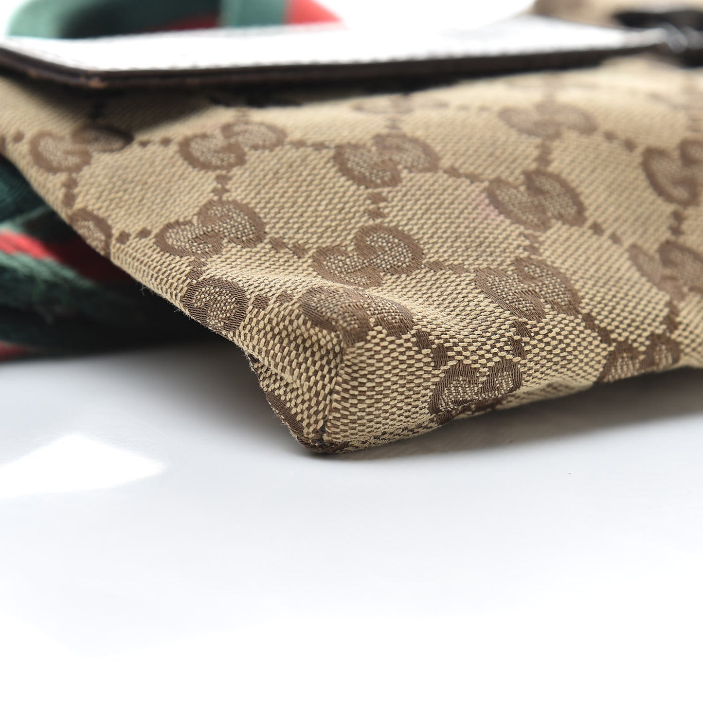 Monogram Web Belt Bag Dark Brown
