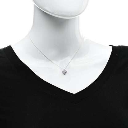 Damiani 18K White Gold Diamond Rose Quartz Heart Pendant Necklace 2 of 5