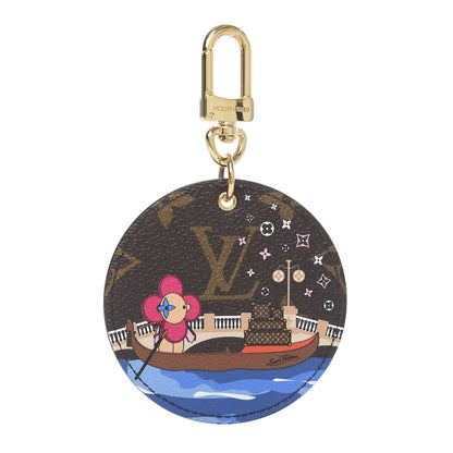Louis Vuitton Monogram 2019 Christmas Animation Venice Bag Charm Key Ring Blue 1 of 3