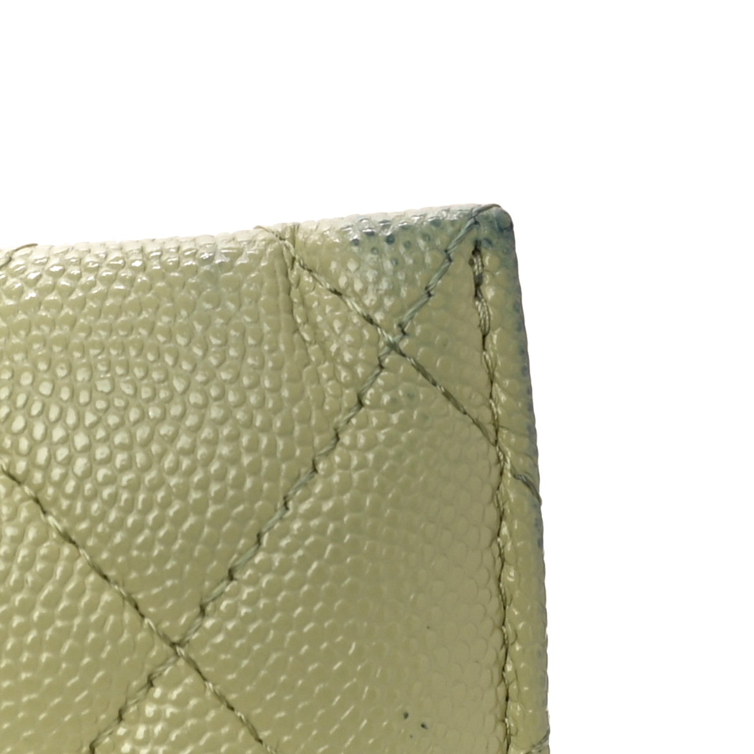 Chanel Caviar Quilted French New Wave Card Holder Light Green 14 of 15
