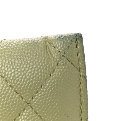 Chanel Caviar Quilted French New Wave Card Holder Light Green 14 of 15
