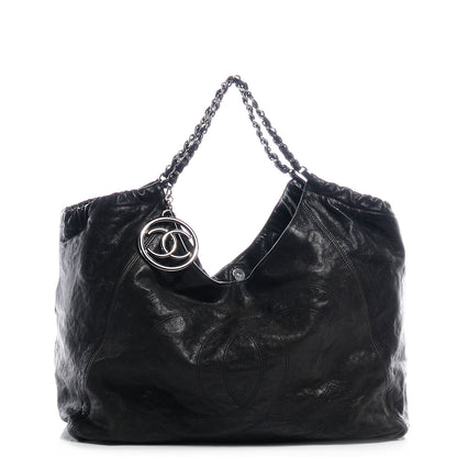Chanel Distressed Caviar XL Coco Cabas Black 1 of 7