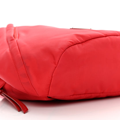 Prada Re-Nylon Vitello Metal Triangle Logo Sling Backpack Rosso 10 of 15