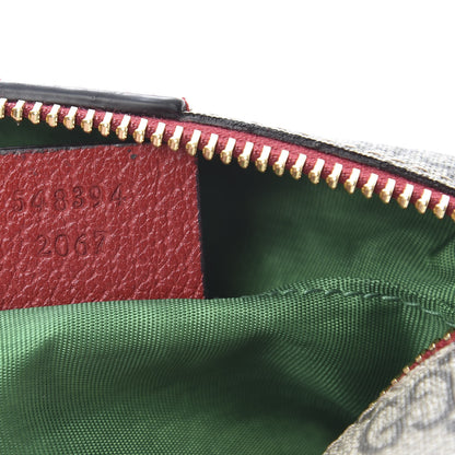 Gucci Soft GG Supreme Monogram Calfskin Small Ophidia Cosmetic Case Beige Ebony Hibiscus Red 7 of 8
