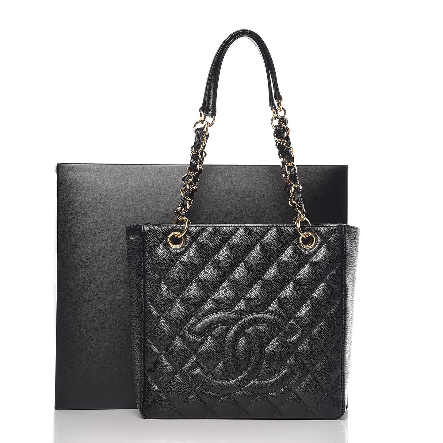 Caviar Petit Shopping Tote PST Black