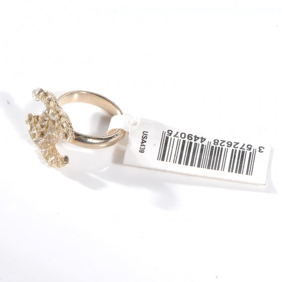 Chanel Crystal Logo CC Ring 6 4 of 4