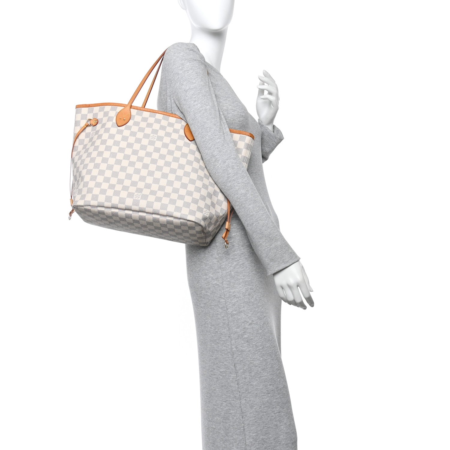 Louis Vuitton Damier Azur Neo Neverfull MM Rose Ballerine 2 of 13
