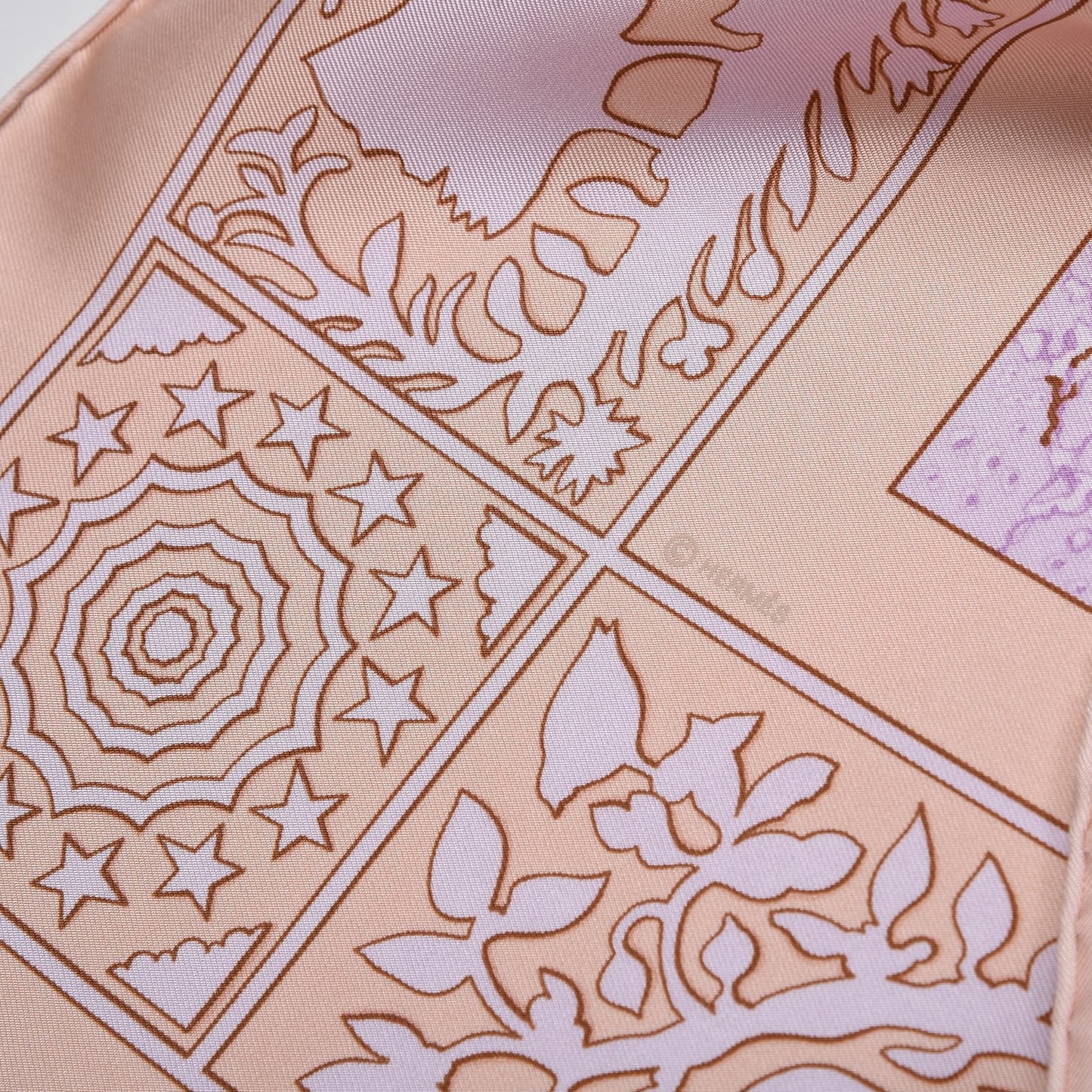 Silk Early America Scarf 90 Rose Pale Blue Jean Glycine