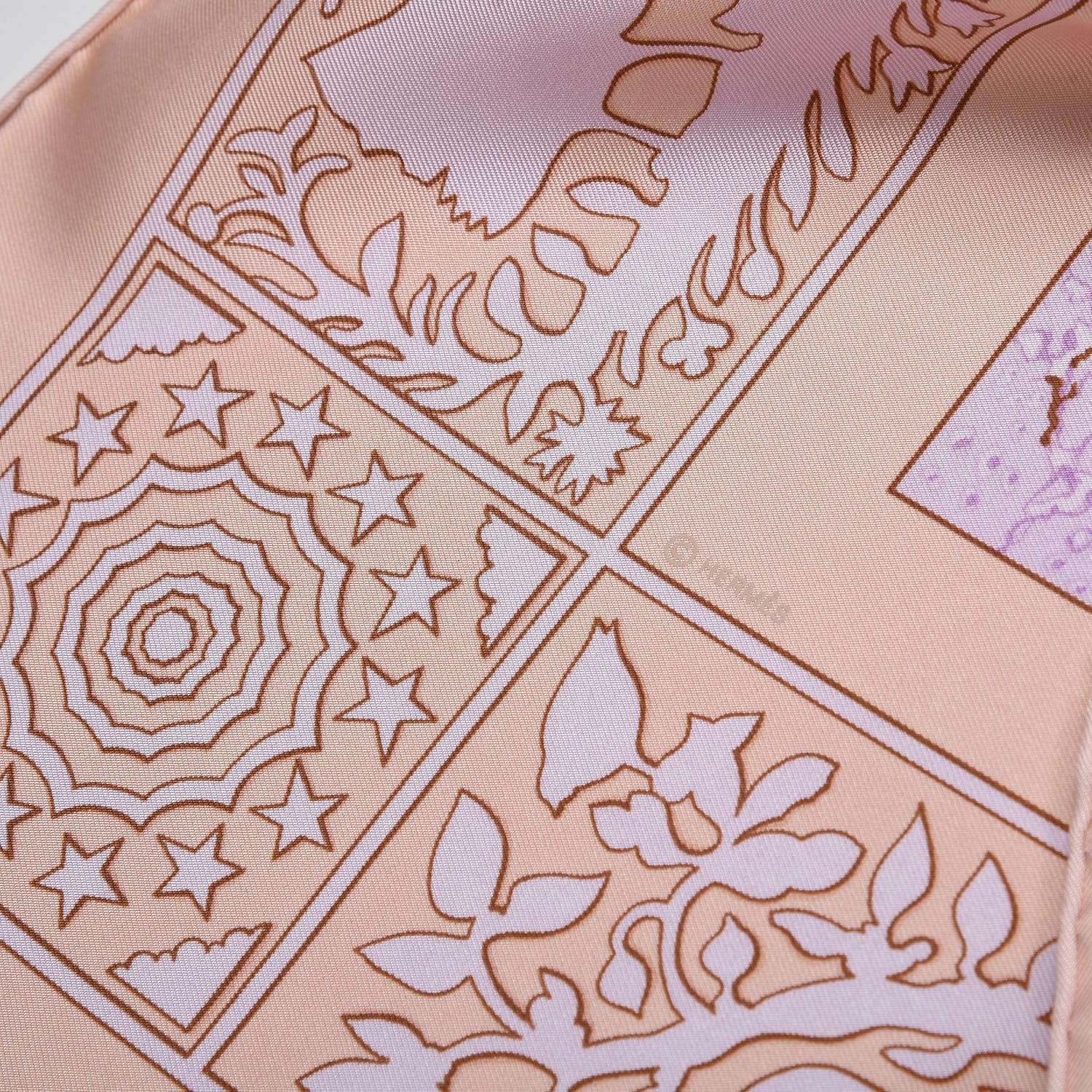 Hermes Silk Early America Scarf 90 Rose Pale Blue Jean Glycine 5 of 7