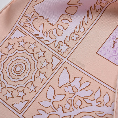 Hermes Silk Early America Scarf 90 Rose Pale Blue Jean Glycine 5 of 7