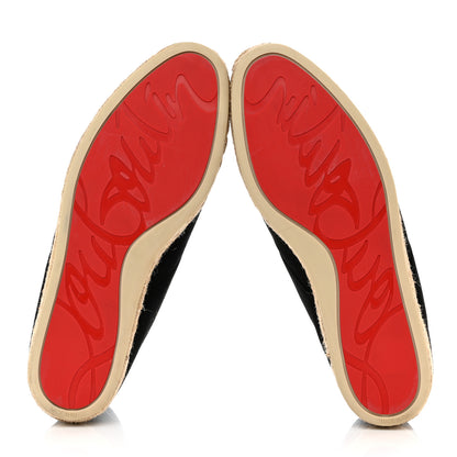 Christian Louboutin Veau Velours Mens Neocadaques Flat Lace Up Espadrilles 42 Black 5 of 7