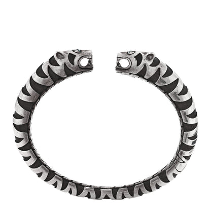 John Hardy Sterling Silver Blue Topaz Palu Macan Tiger Stripe hinged Cuff Bracelet 2 of 5