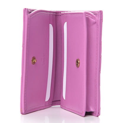 Gucci Calfskin Matelasse GG Marmont Card Case Candy Mousse 5 of 10