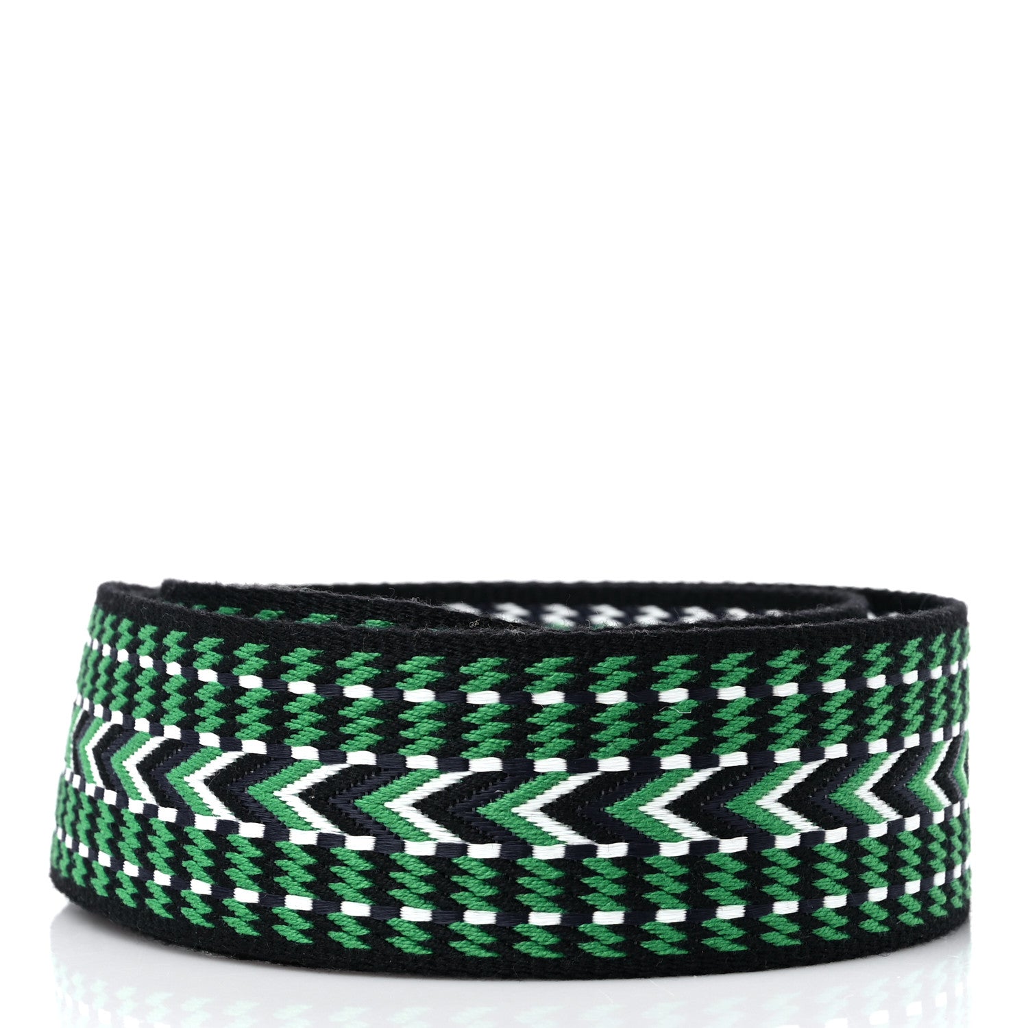 Hermes Toile Swift 50mm Sangle Allegro Shoulder Strap Malachite Bleu Electrique Black 2 of 5