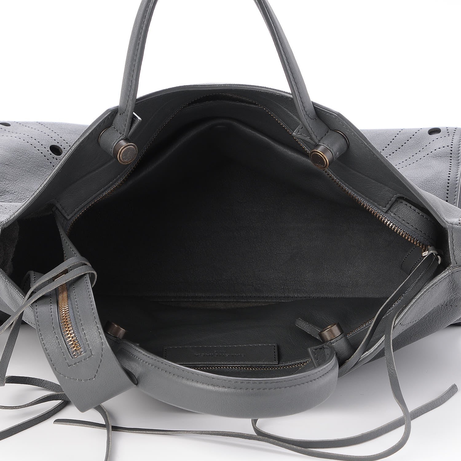 Balenciaga Veau Soyeux Perforated Blackout Hardware City Gris Fossile 6 of 8