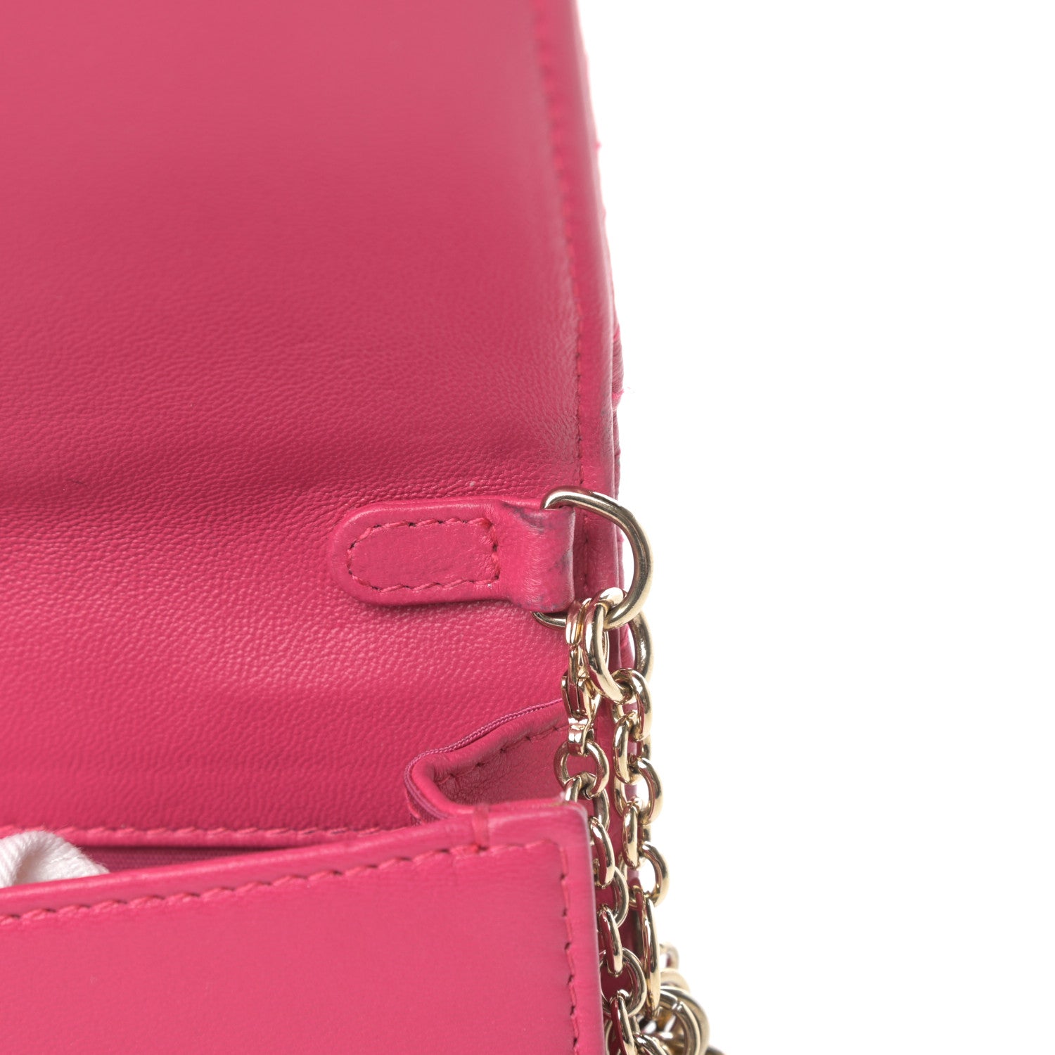 Christian Dior Lambskin Cannage Lady Dior Convertible Clutch Fuchsia 11 of 14