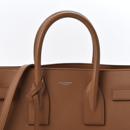 Saint Laurent Grained Calfskin Small Sac de Jour Cognac 13 of 13