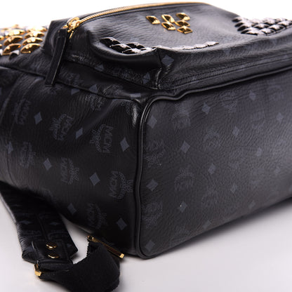MCM Visetos Studded Medium Stark M Backpack Black 5 of 8