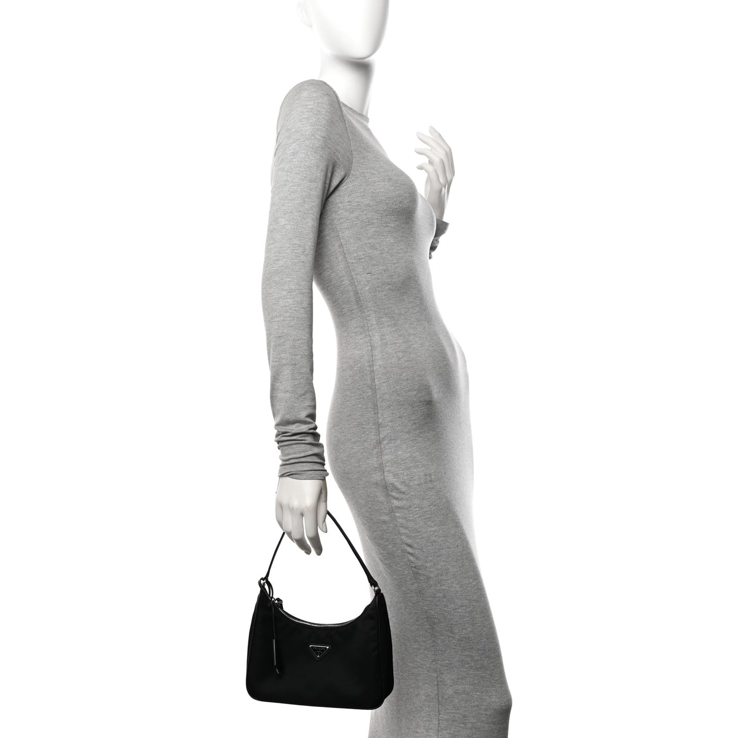Tessuto Nylon Saffiano Mini Re-Edition 2005 Bag Black