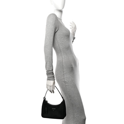 Prada Tessuto Nylon Saffiano Mini Re-Edition 2005 Bag Black 2 of 13