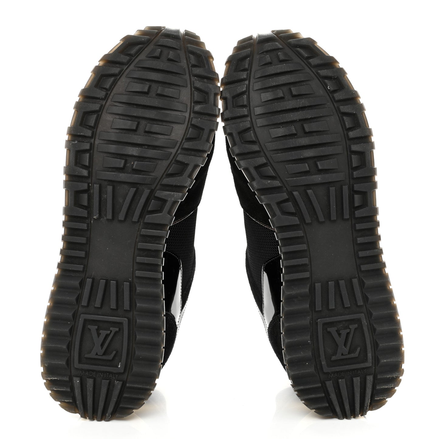 Suede Monogram Run Away Sneakers 36 Black
