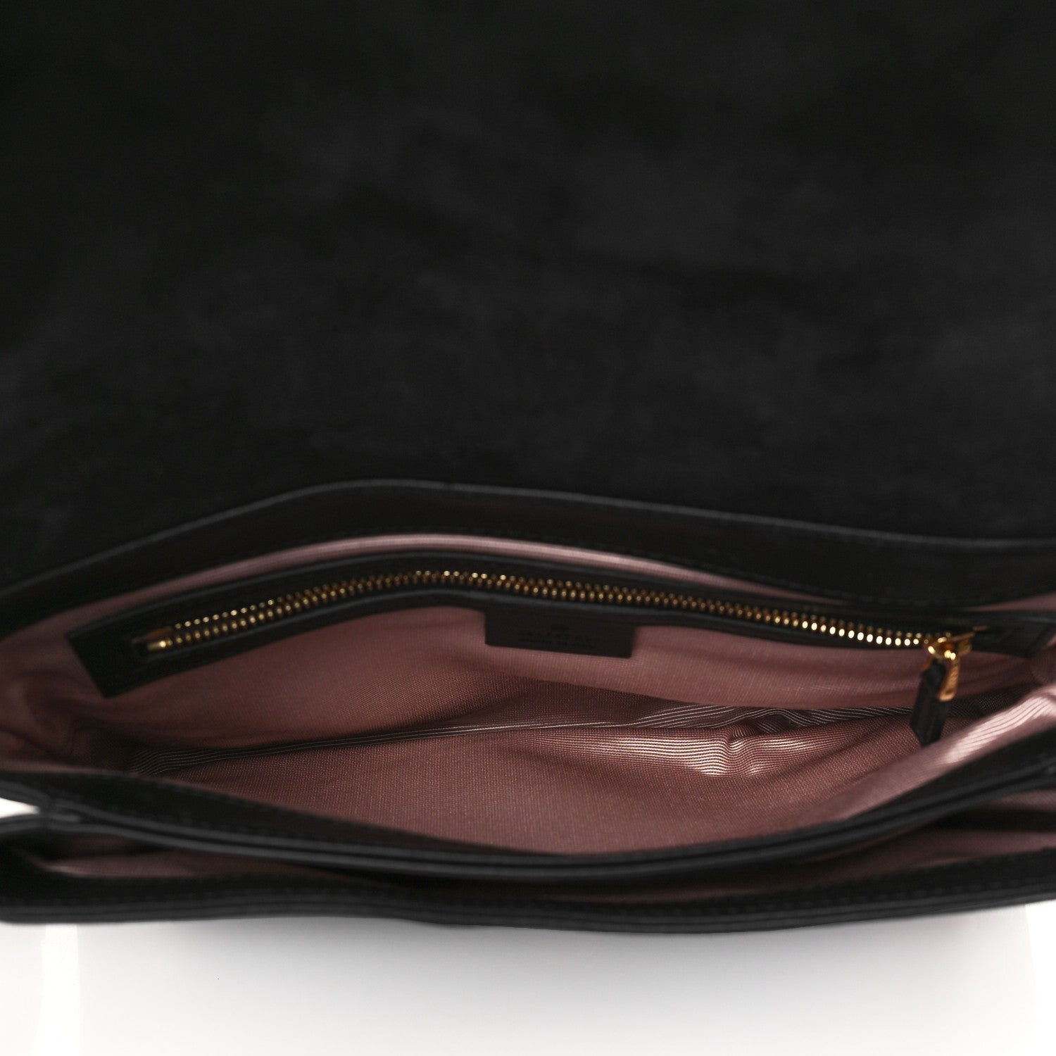 Gucci Suede Snakeskin Studded Medium Arli Flap Shoulder Bag Black 4 of 6