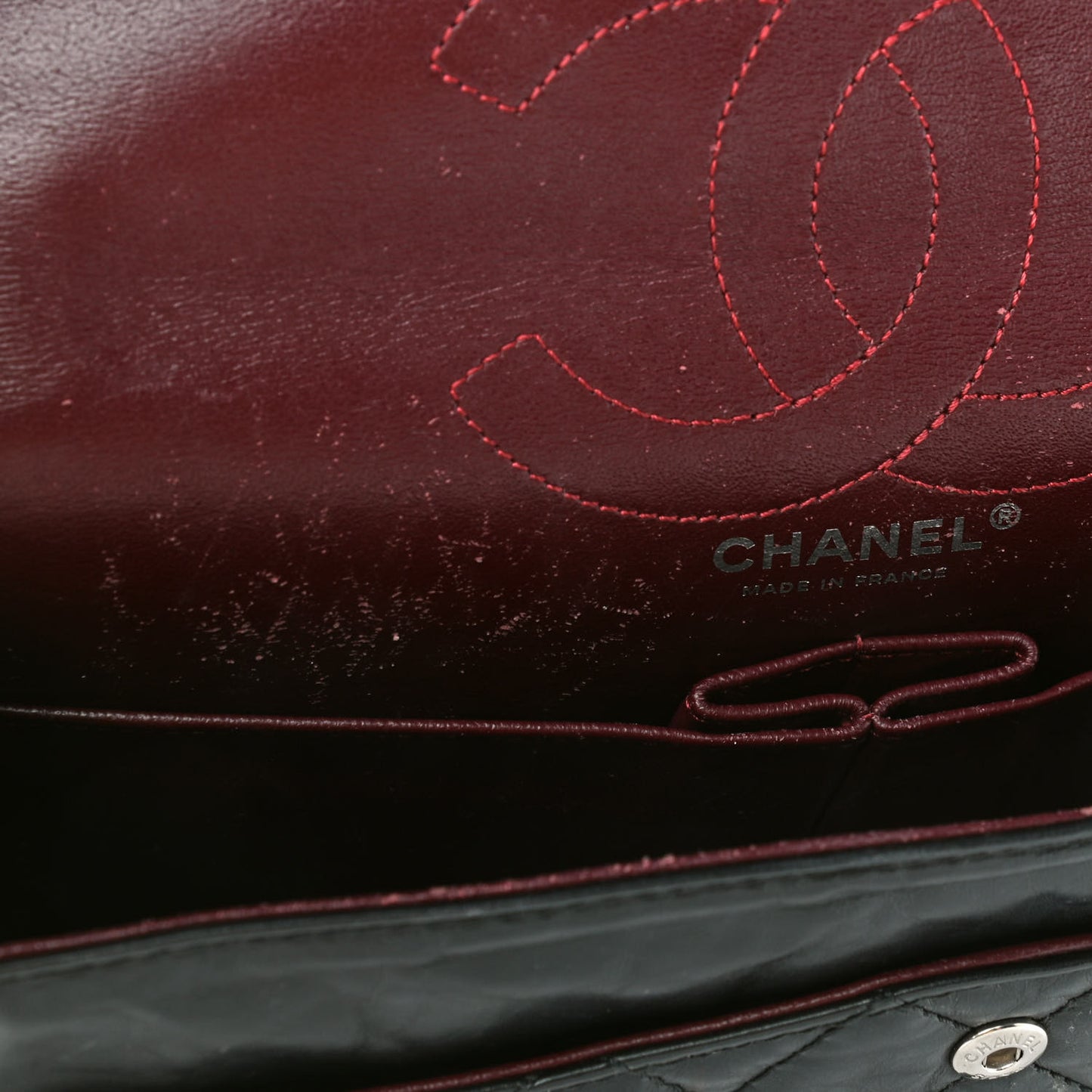 Aged Calfskin Quilted 2.55 Reissue 226 Flap Black