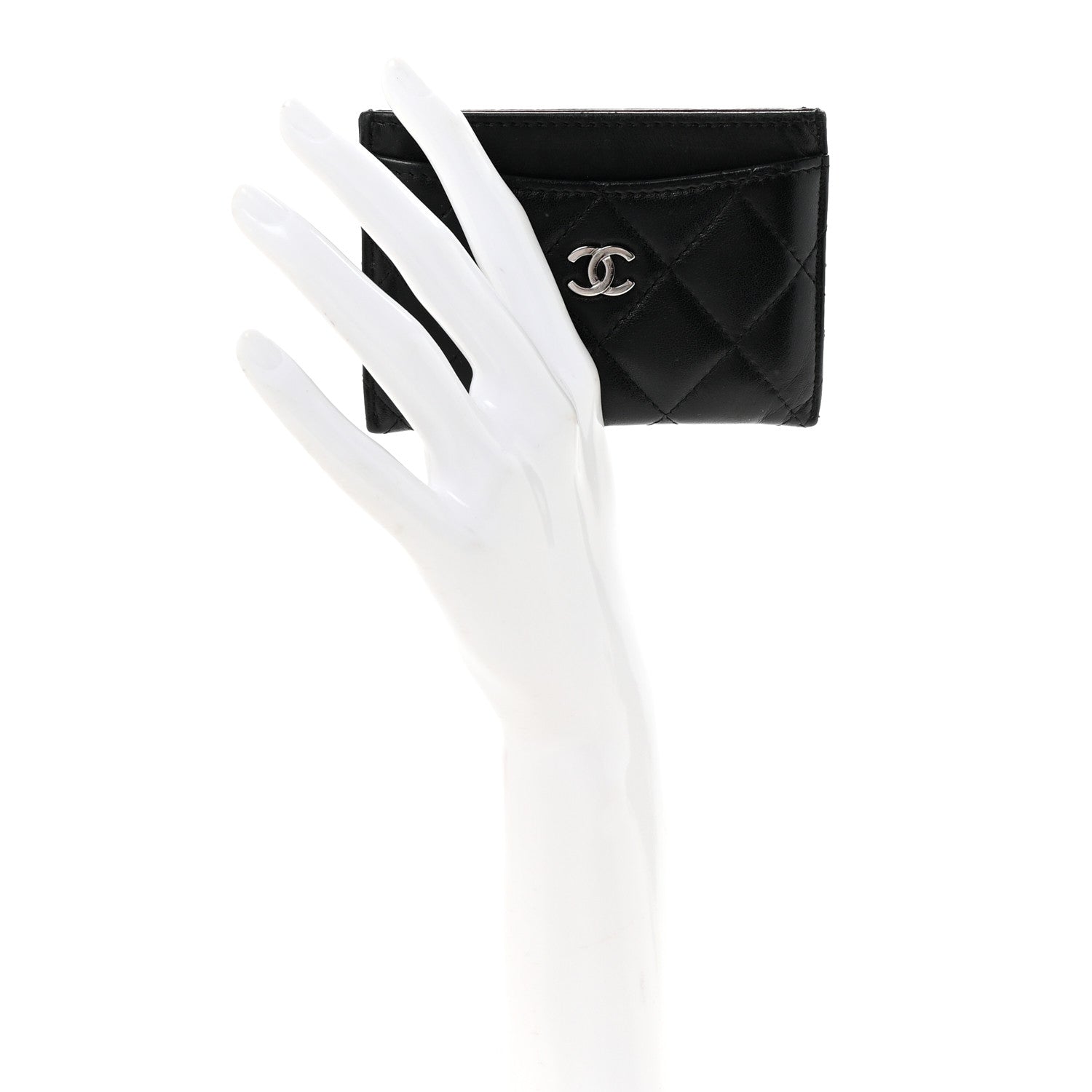Chanel Lambskin Quilted Card Holder Black 2 of 8