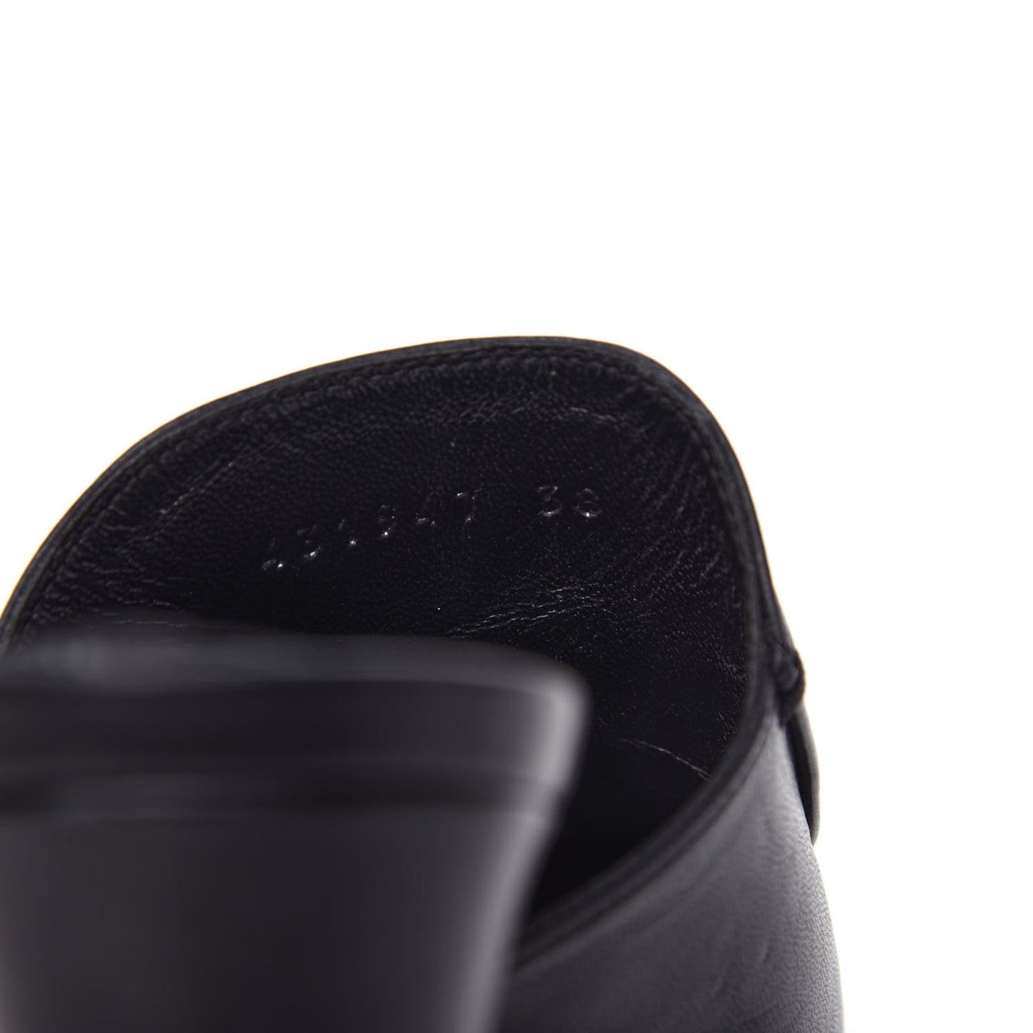 Malaga Kid Horsebit Princetown High Heel Mules 38 Black