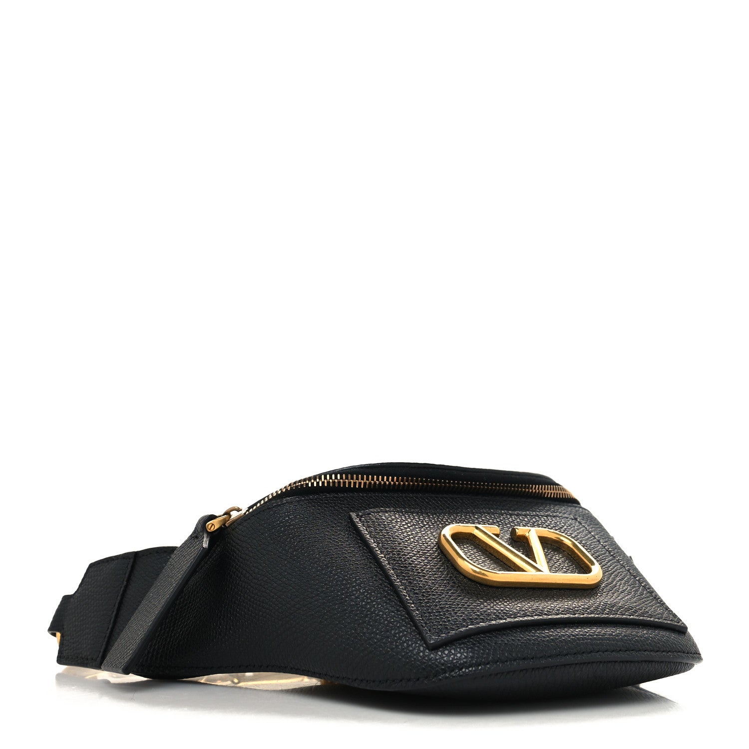 Valentino Garavani Grained Calfskin VSling Chain Belt Bag Black 4 of 10