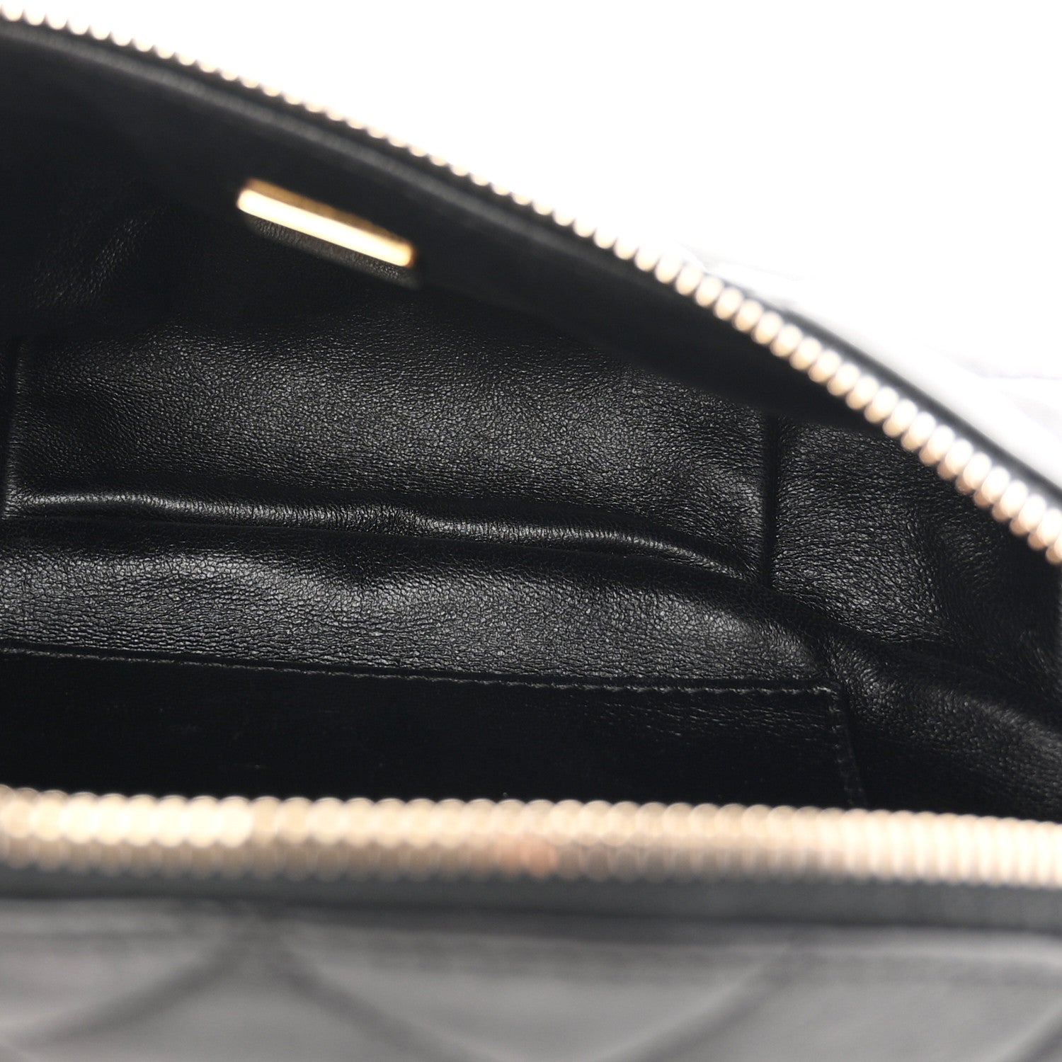 Chanel Lambskin Quilted Resin Bi-Color Waist Bag Fanny Pack Black 5 of 10