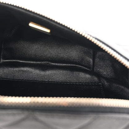 Chanel Lambskin Quilted Resin Bi-Color Waist Bag Fanny Pack Black 5 of 10