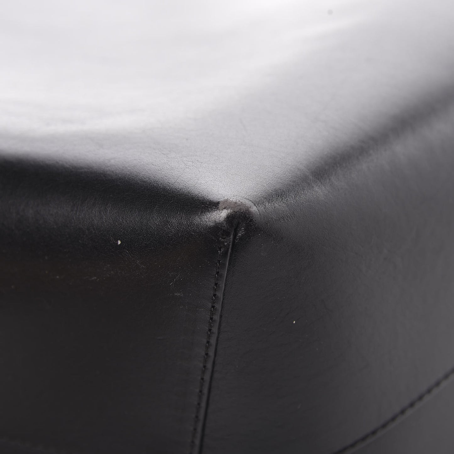 Smooth Calfskin Large Shopping Tote Black Argento