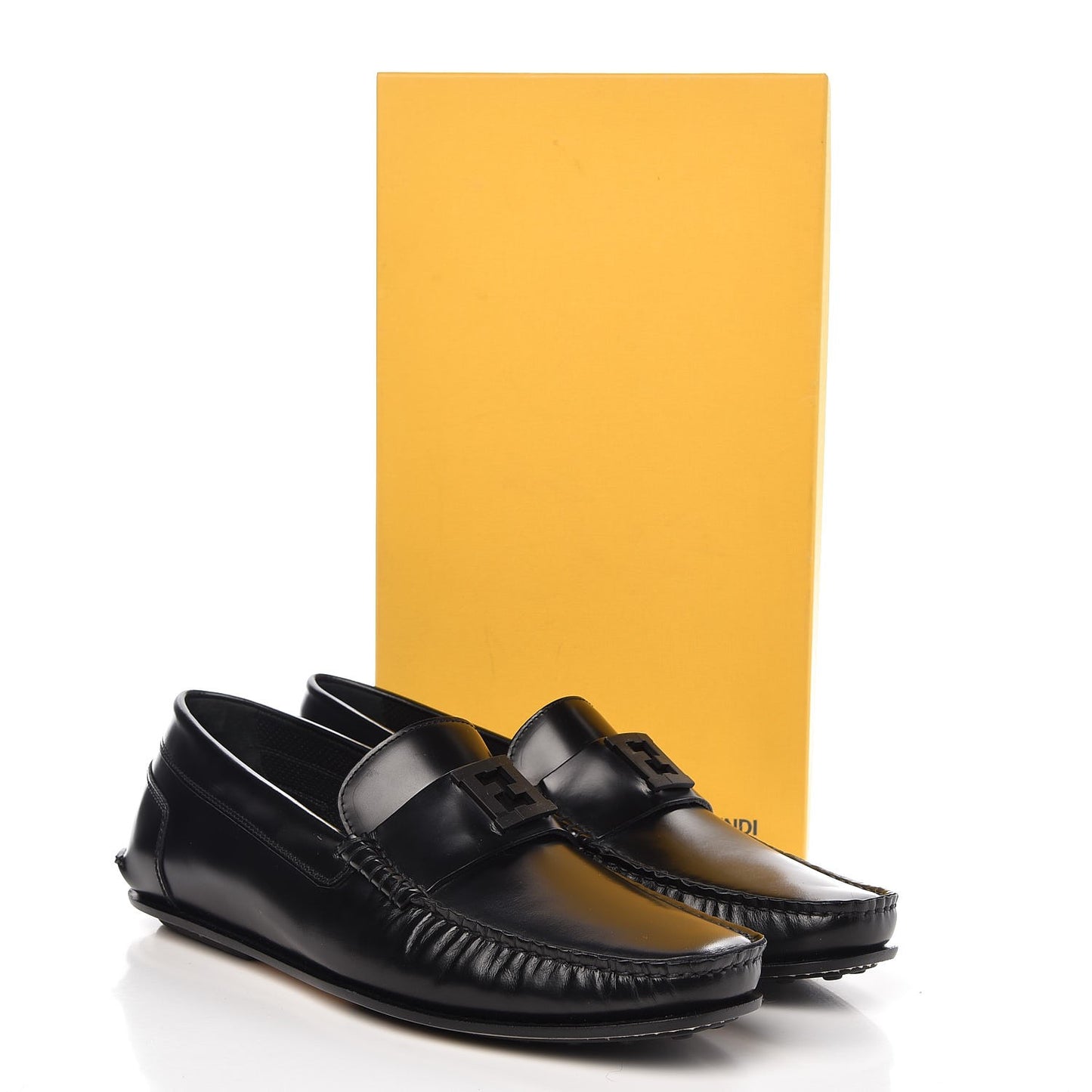 Vitello Spazzolato Moccasin Loafers 8 Black