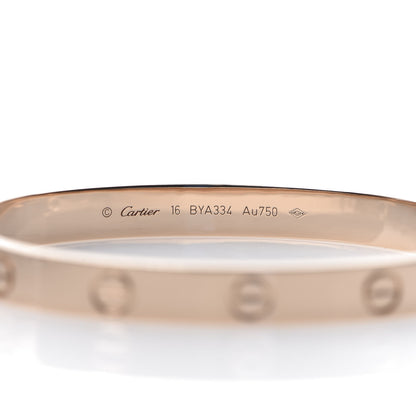 Cartier 18K Pink Gold LOVE Bracelet 16 3 of 4