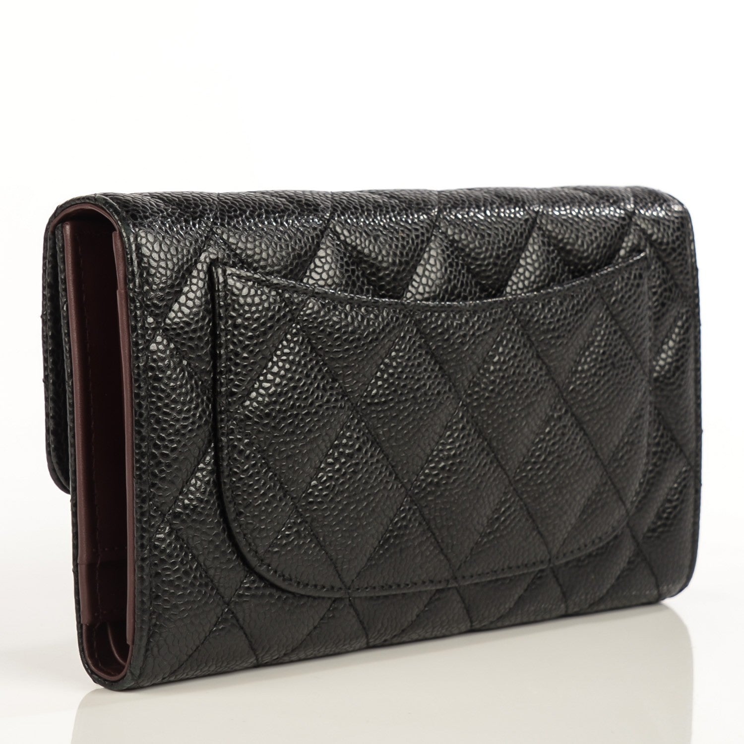 Chanel Caviar Quilted Large Flap Wallet Black 4 of 10