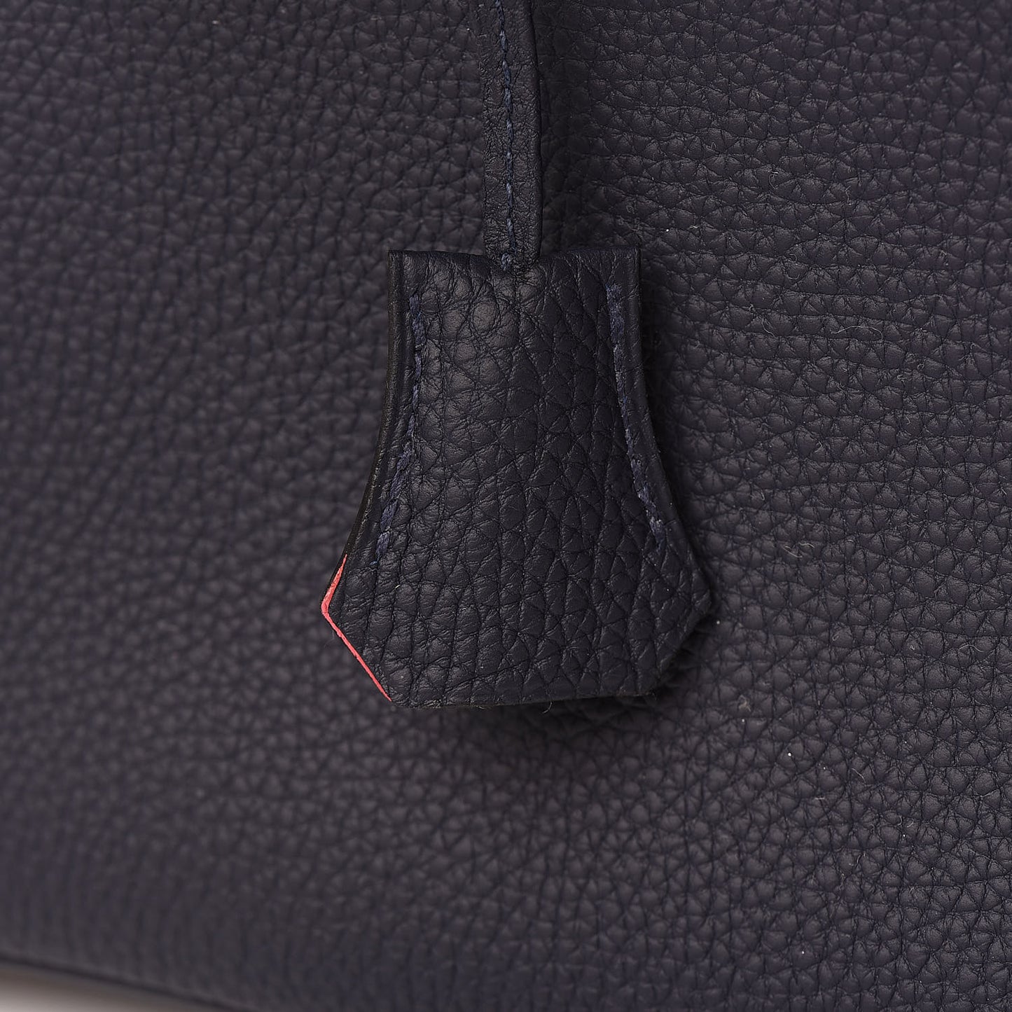 Togo Horseshoe Birkin 25 Bleu Nuit Rose Azalee