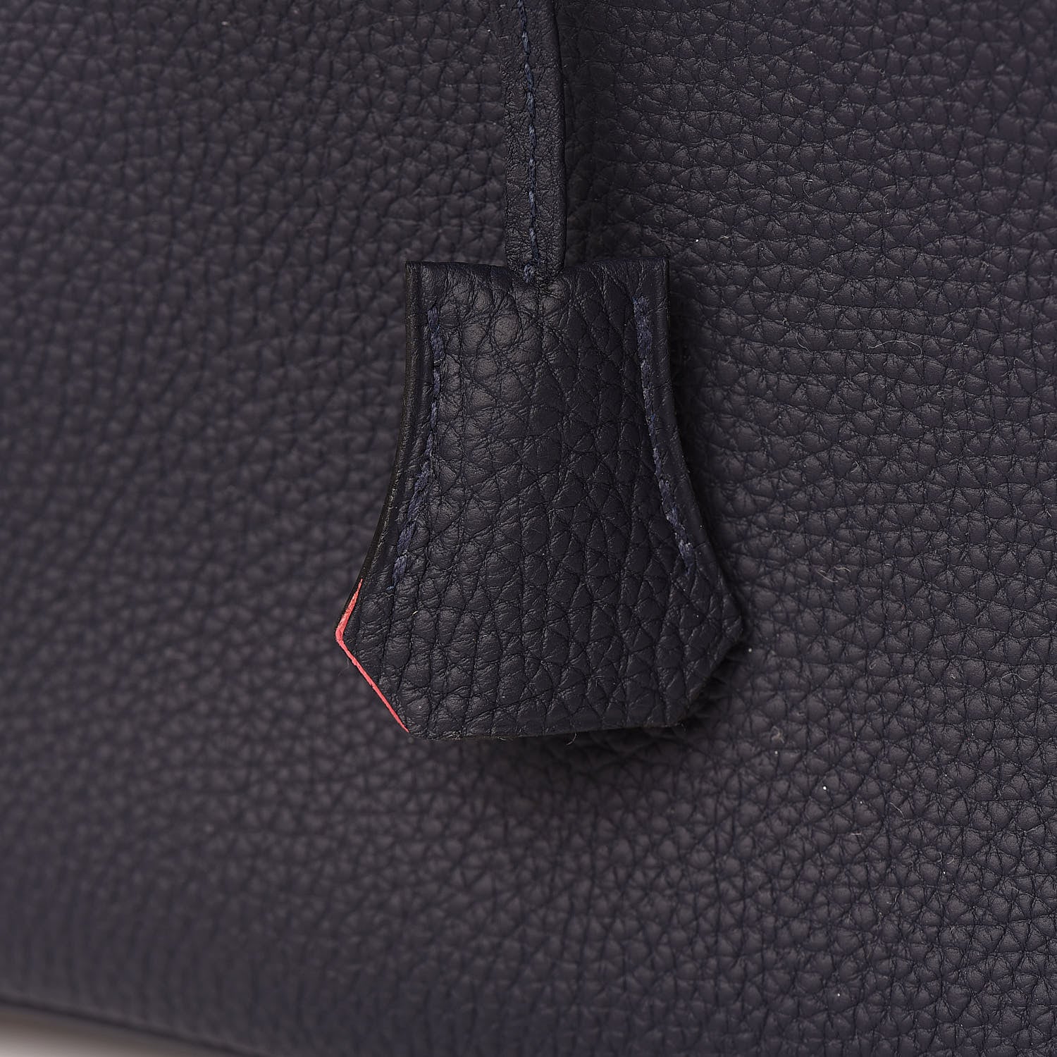 Hermes Togo Horseshoe Birkin 25 Bleu Nuit Rose Azalee 17 of 33